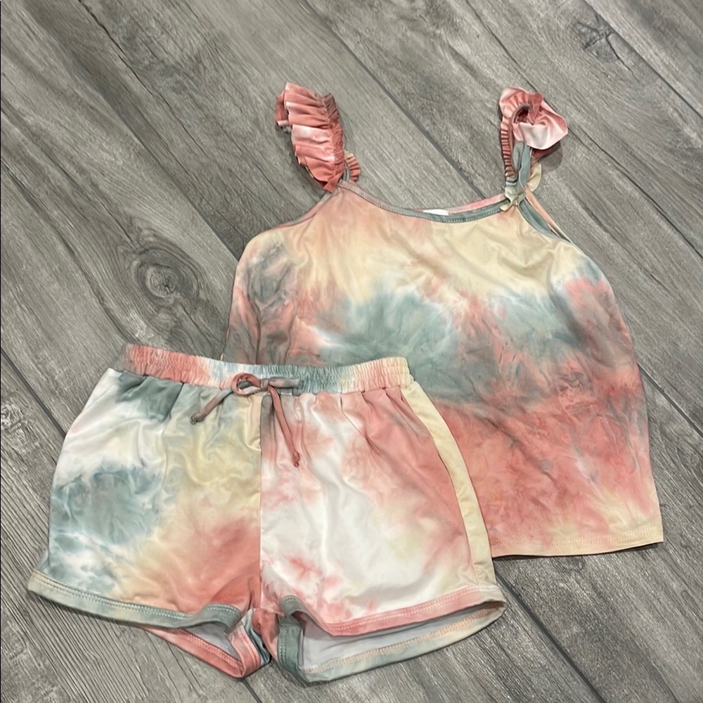 Little Mass Pink and Blue Pajama Matching Set